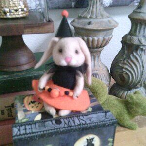 Felted Halloween Bunny